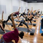 Yoga class, evening batch, male, female